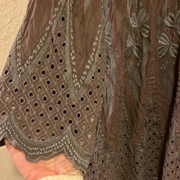 SUNDANCE: Brown Embroidered Tunic M - Picture 4 of 9
